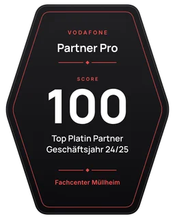 Vodafone Partner Pro, Top Platin Partner, Geschäftsjahr 24/25, Score 100, Fachcenter Müllheim