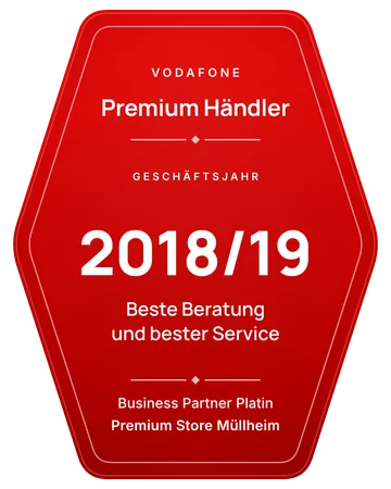 Vodafone Premium Händler 2018/19: Beste Beratung und bester Service, Business Partner Platin, Premium Store Müllheim